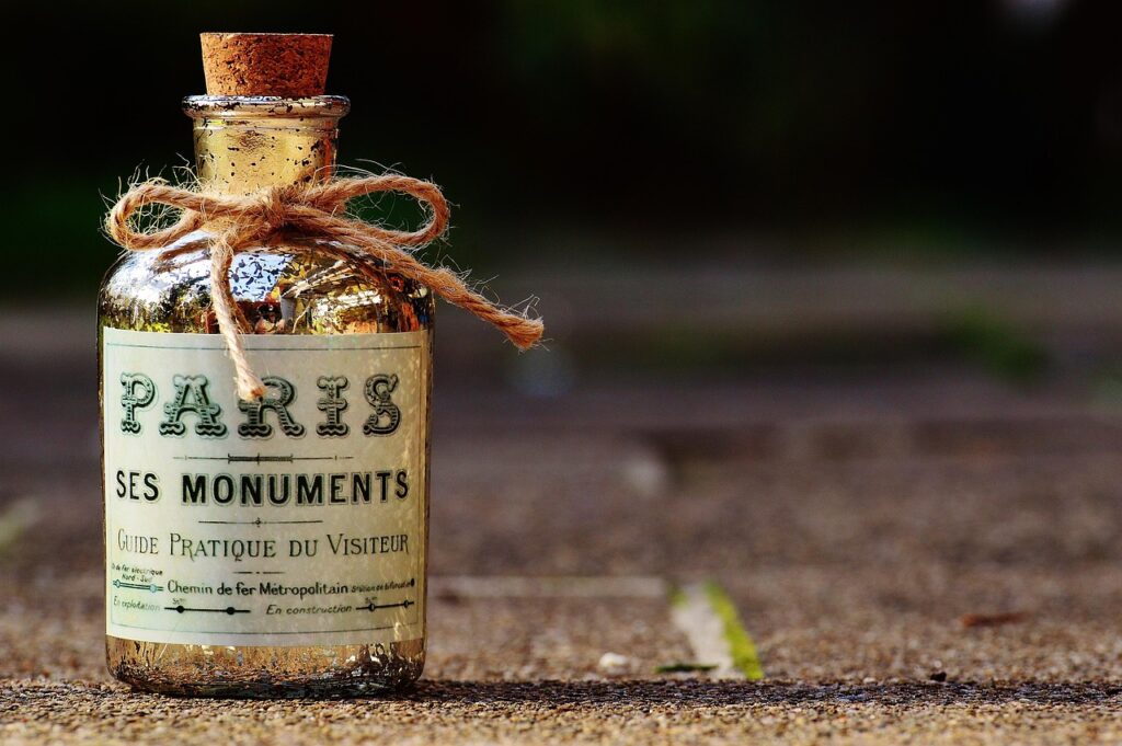 bottle, paris, cork, glass, glass bottle, bottleneck, drink, decoration, paris, paris, paris, paris, paris